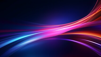 Modern abstract high-speed light effect. Abstract background with curved beams of light. Technology futuristic dynamic motion. Movement pattern for banner or poster design background concept.