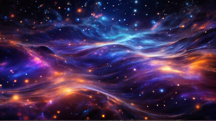 Obraz premium Colorful abstract space background, colorful universe background