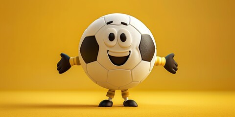 The character is a soccer ball