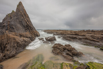 Geopark located on Saturraran beach on the northern coast of Spain.