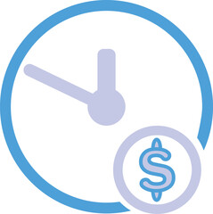 Finance, money, time icon