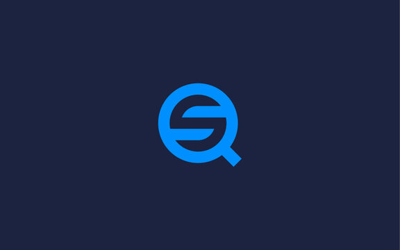 letter qs with circle logo icon design vector design template inspiration