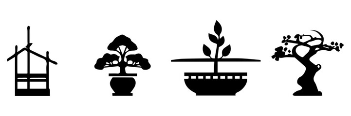 illustration of a set of tree