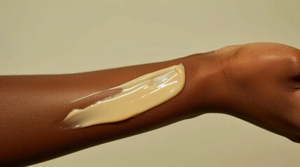 Moisturizing Arm with Hydrating Cream in Natural Studio Lighting
