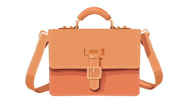 Fashion women flap handbag with gold buckle handle