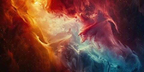 a swirly, cosmic texture that captures the vibrant colors and ethereal essence of a nebula 16k ultra HD,fire and smoke