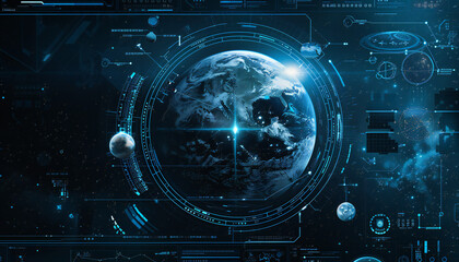 HUD digital futuristic user interface technology design