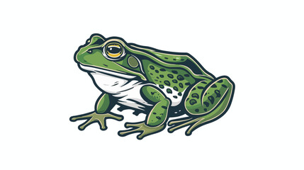 Frog Toad Logo Hand drawn style vector design illustration