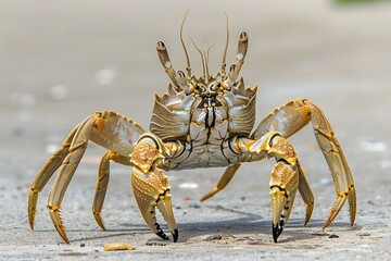 Close up of a crab on the beach in the Florida Keys - obrazy, fototapety, plakaty