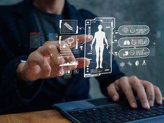 Artificial Intelligence Health . Telemedicine together with Internet of Things. Healthcare...