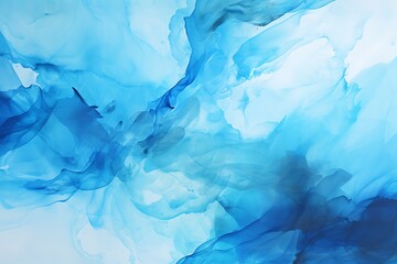 Obraz premium Blue abstract watercolor background. Hand-painted background. Illustration
