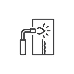 Welding process line icon