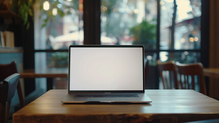 laptop on the table
