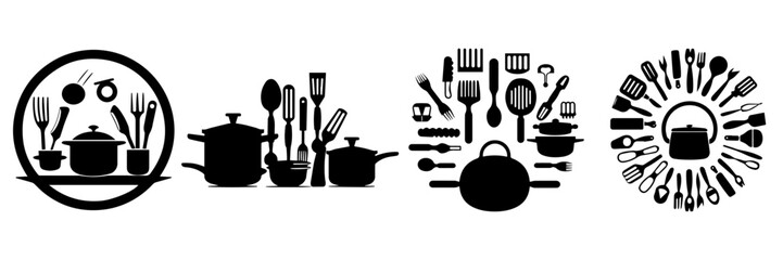 black and white silhouettes