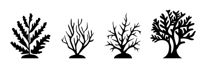 Obraz premium grass and tree silhouette