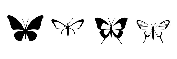 silhouette of a insect isolated on white