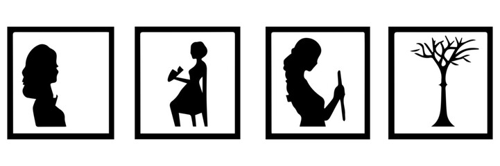 silhouette of a person with a flower
