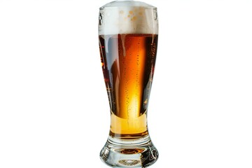 Glass of beer isolated on a white background,  Clipping path included