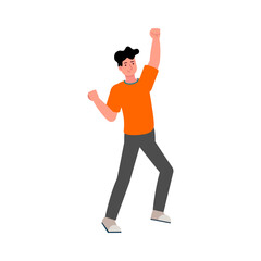 poses of people in orange clothes with various expressions face