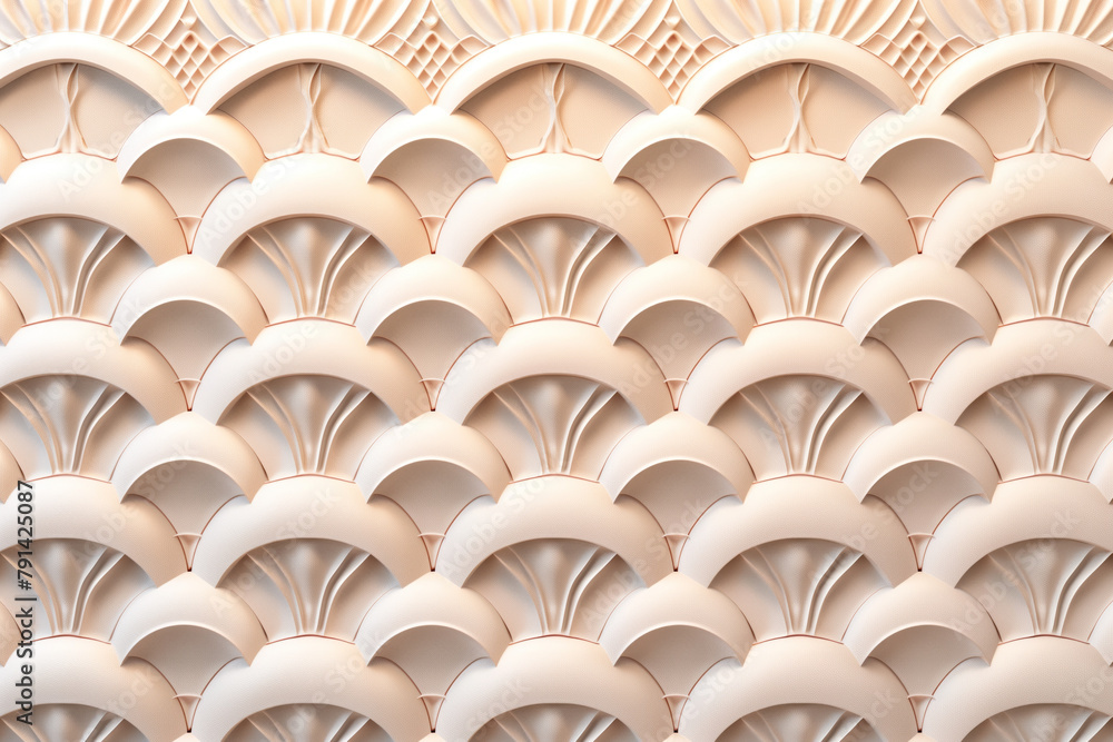 Poster sophisticated abstract 3d pattern. japanese and scandinavian style. art deco. background image. crea