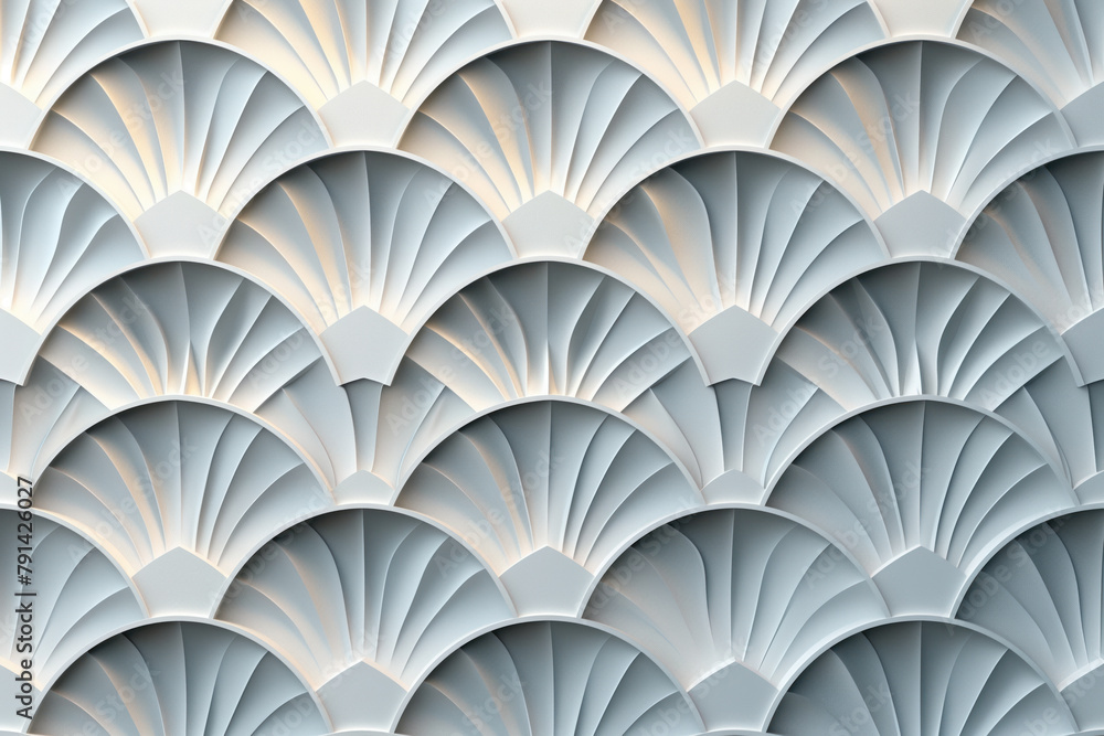 Poster sophisticated abstract 3d pattern. japanese and scandinavian style. art deco. background image. crea