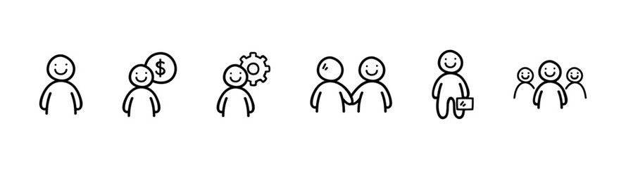 Doodle Business People Icons.eps