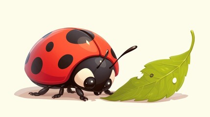 Icon of an adorable ladybird