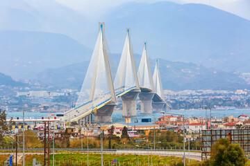 Rio-Antirrio Bridge, Peloponnese, Greece