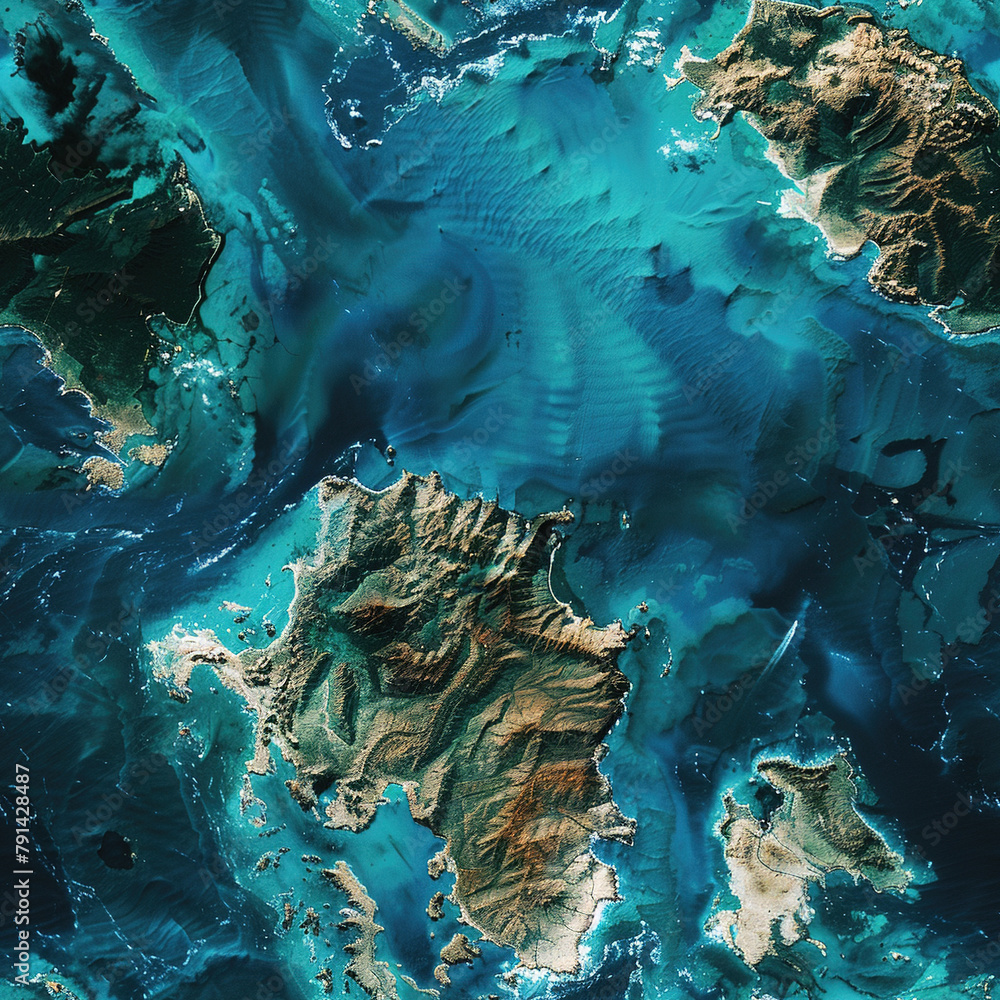Poster satellite map seamless patterns background