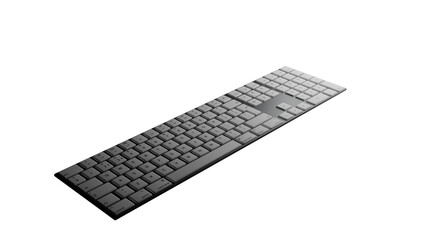 computer keyboard isolated on white