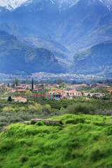 Aerial view of Sparta, Peloponnese, Greece