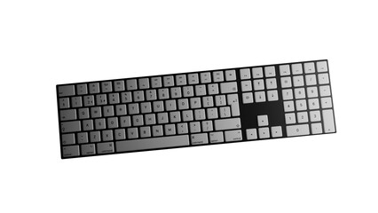 computer keyboard isolated on white