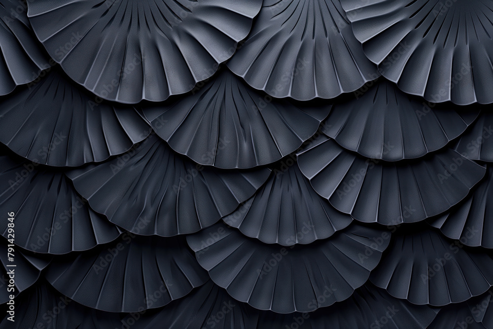Poster Sophisticated abstract 3d pattern. Japanese and Scandinavian style. Background image. Created with Generative AI technology.