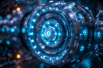 Advancing atomic energy technology to meet the growing demand for clean and efficient power. Concept of technological innovation. Generative Ai.