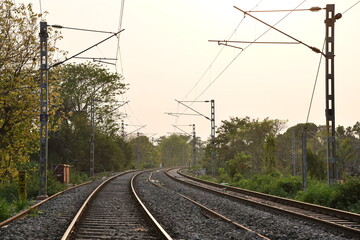 Obraz premium Railway in the countryside