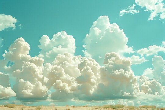 Clouds in the blue sky - retro vintage effect style pictures