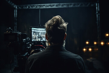Fototapeta premium Video production and film industry made generative AI technology