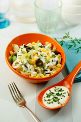 Endives and avocado salad.