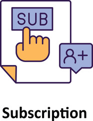 Subscription Vector icon which can easily modify or edit