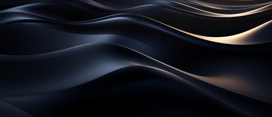 Flowing dark 3D prisms in a tech river pattern, minimalist style