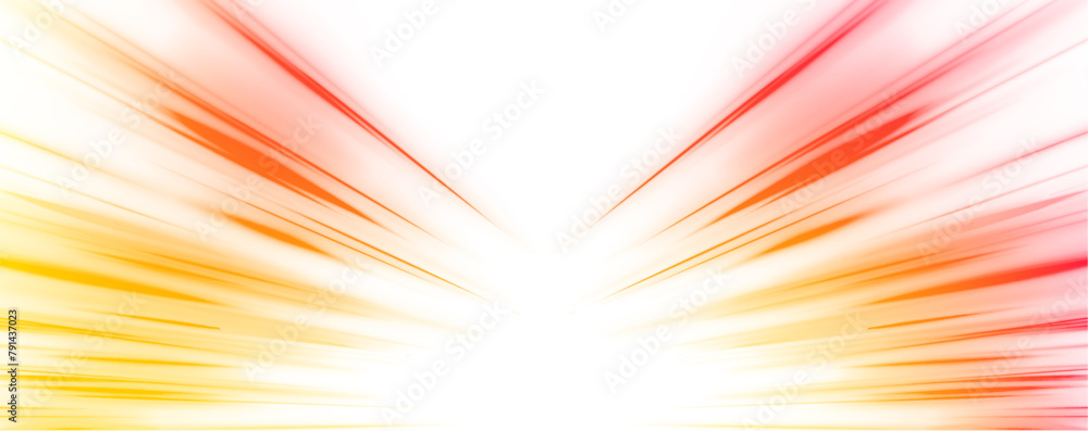 Poster vector speed of light in space on dark background. illustration of light ray, stripe line with blue 