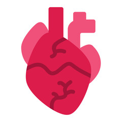 heart organ vector icon. medicine icon flat style. perfect use for logo, presentation, website, and more. modern icon design color style