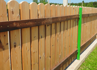 Wooden fence with copy spase
