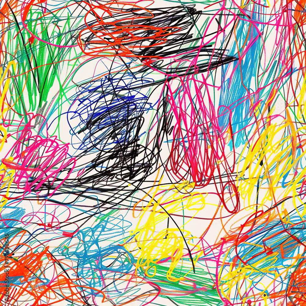 Poster scribble seamless patterns background