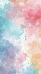 Immerse yourself in tranquility with a serene watercolor background, featuring soft pastel hues - obrazy, fototapety, plakaty