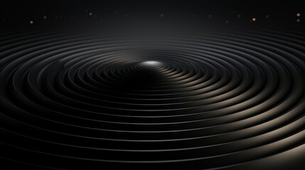 Simple 3D dark concentric circles, tech-oriented minimalist style