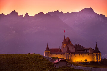 Chateau d'Aigle in canton Vaud, Switzerland
