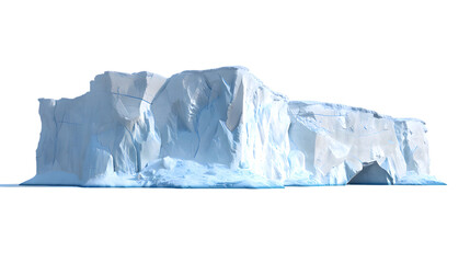 Obraz premium Huge blue iceberg isolated on transparent background