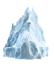 Obraz premium Huge blue iceberg isolated on transparent background