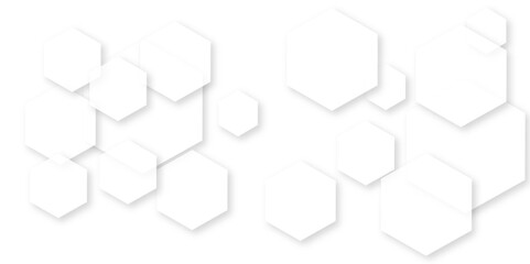 Abstract white background with hexagon and hexagonal background. Luxury white pattern with hexagons. abstract 3d hexagonal background with shadow. 3D futuristic abstract honeycomb mosaic background.